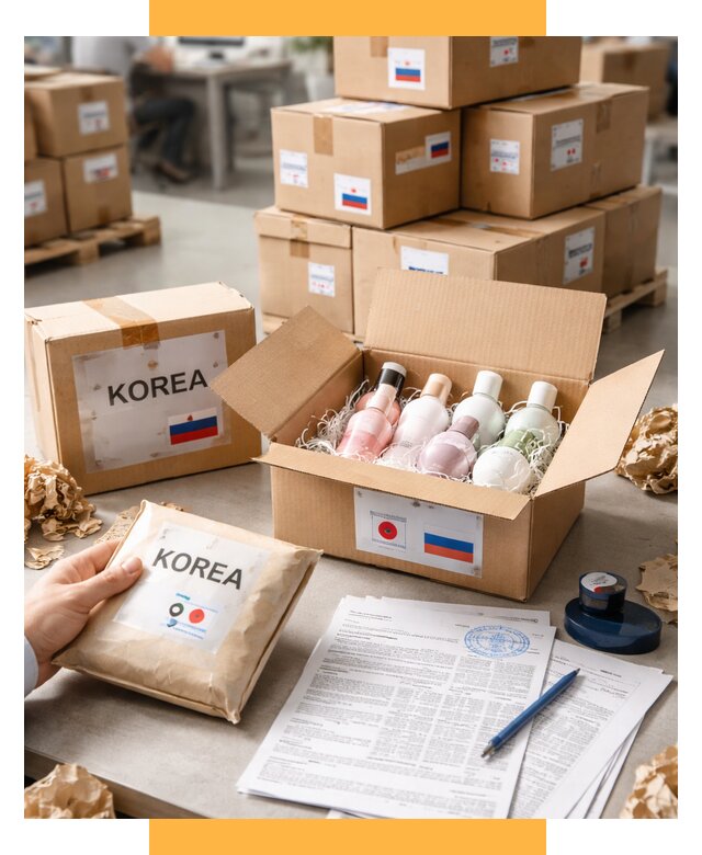 Доставка косметики из Кореи от 8780 р. под ключ | СетСервис-Крб